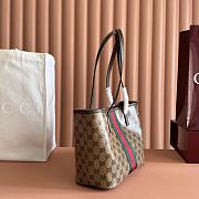 Gucci Tribeca Small Tote Bag Sand and Brown GG Canvas 875236 - 25x19x11.5cm - 4