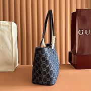 Gucci Tribeca Small Tote Bag ark Blue GG Denim 875236 - 25x19x11.5cm - 6