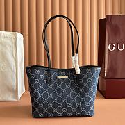 Gucci Tribeca Small Tote Bag ark Blue GG Denim 875236 - 25x19x11.5cm - 3