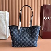 Gucci Tribeca Small Tote Bag ark Blue GG Denim 875236 - 25x19x11.5cm - 5