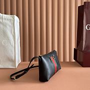 Gucci Horsebit Web Small Shoulder Bag Black Leather 867130 - 20x12.5x4.5(1.5)cm - 5