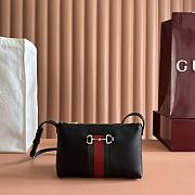 Gucci Horsebit Web Small Shoulder Bag Black Leather 867130 - 20x12.5x4.5(1.5)cm - 4