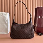 Gucci Jackie 1961 Medium Shoulder Bag Brown GG Canvas 863136 - 31.5x22x4.5cm - 5