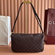 Gucci Half Horsebit Medium Shoulder Bag Dark Brown GG Canvas 860787 - 31.5x17x12cm - 6