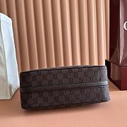 Gucci Half Horsebit Medium Shoulder Bag Dark Brown GG Canvas 860787 - 31.5x17x12cm - 2