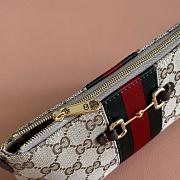 Gucci Horsebit Web Small Shoulder Bag Sand And Brown GG Canvas 867130 - 20x12.5x4.5(1.5)cm - 5