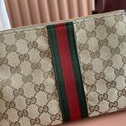 Gucci Medium GG Pouch in Sand and Brown GG Canvas ‎867337 - 26.5x15.5x10.5cm - 4