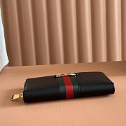 Gucci Horsebit Web Zip Around Wallet In Black Leather 867124 - 19.5x11x3cm - 3