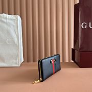 Gucci Horsebit Web Zip Around Wallet In Black Leather 867124 - 19.5x11x3cm - 4