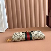 Gucci Horsebit Web Zip Around Wallet In Sand and Brown GG Canvas 867124 - 19.5x11x3cm - 3