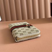 Gucci Horsebit Web Zip Around Wallet In Sand and Brown GG Canvas 867124 - 19.5x11x3cm - 6