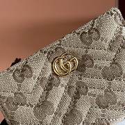 Gucci GG Marmont Small Wallet Sand and Brown GG Canvas 773427 - 11.5x8x3cm - 2