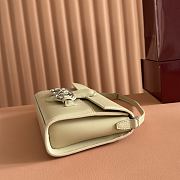 Gucci Horsebit Ristretto Medium Shoulder Bag In Beige Leather - 26x14.5x4.5cm - 3