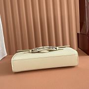 Gucci Horsebit Ristretto Medium Shoulder Bag In White Leather - 26x14.5x4.5cm - 6