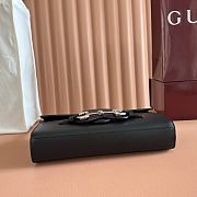 Gucci Horsebit Ristretto Medium Shoulder Bag In Black Leather - 26x14.5x4.5cm - 5