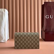 Gucci Bi-Colour GG Marmont Wallet On Chain Pink Leather 497985 - 20x12.5x4cm - 5