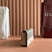 Gucci Bi-Colour GG Marmont Wallet On Chain Pink Leather 497985 - 20x12.5x4cm - 4