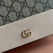Gucci Bi-Colour GG Marmont Wallet On Chain Pink Leather 497985 - 20x12.5x4cm - 3