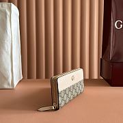 Gucci Bi-Color GG Marmont Zip Around Wallet In Pink Leather 456117 - 19x10x2.5cm - 4