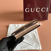 Gucci Bi-Color GG Marmont Card Case Wallet In Pink Leather - 11x8.5x3cm - 5