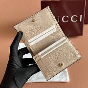 Gucci Bi-Color GG Marmont Card Case Wallet In Pink Leather - 11x8.5x3cm - 3