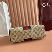 Gucci Borsetto Medium Boston Bag Sand and Brown GG Canvas 866732 - 28x15x10cm - 3