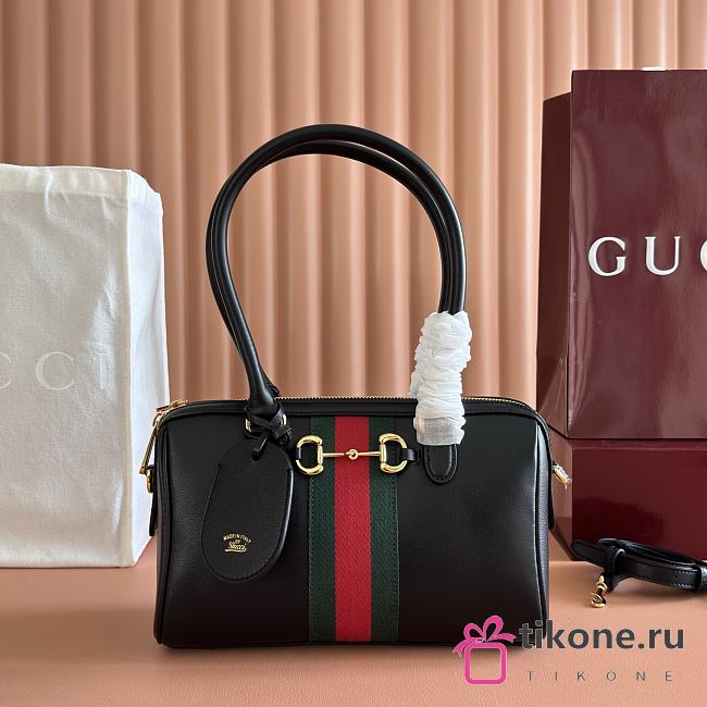 Gucci Borsetto Medium Boston Bag Black Leather 866732 - 28x15x10cm - 1