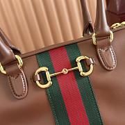 Gucci Borsetto Medium Boston Bag Brown Leather 866732 - 28x15x10cm - 3