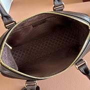 Gucci Borsetto Medium Boston Bag Dark Brown Suede Leather 866732 - 28x15x10cm - 2