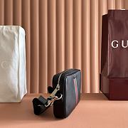 Gucci Web Trademark Small Crossbody Bag Black Leather 866982 - 24x15x4cm - 6