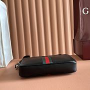 Gucci Web Trademark Small Crossbody Bag Black Leather 866982 - 24x15x4cm - 4