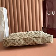 Gucci Jackie 1961 Large Crossbody Bag Sand and Brown GG Canvas ‎863279 - 40x29x5cm - 3