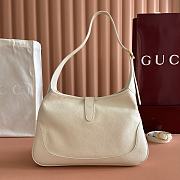 Gucci Jackie 1961 Medium Shoulder Bag White Leather 863136 - 31.5x22x4.5cm - 6