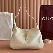 Gucci Jackie 1961 Medium Shoulder Bag White Leather 863136 - 31.5x22x4.5cm - 5