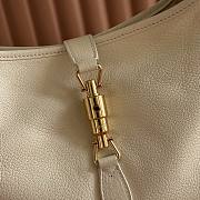 Gucci Jackie 1961 Medium Shoulder Bag White Leather 863136 - 31.5x22x4.5cm - 4