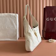 Gucci Jackie 1961 Medium Shoulder Bag White Leather 863136 - 31.5x22x4.5cm - 2
