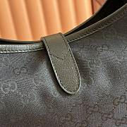Gucci Jackie 1961 Medium Shoulder Bag Black GG Canvas 863136 - 31.5x22x4.5cm - 5
