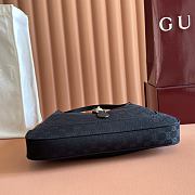 Gucci Jackie 1961 Medium Shoulder Bag Black GG Canvas 863136 - 31.5x22x4.5cm - 3