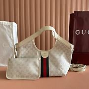 Gucci Giglio Small Tote Bag Ivory GG Canvas 860845 - 25x20x15cm - 1