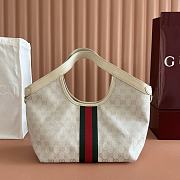 Gucci Giglio Small Tote Bag Ivory GG Canvas 860845 - 25x20x15cm - 4