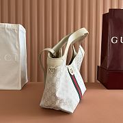 Gucci Giglio Small Tote Bag Ivory GG Canvas 860845 - 25x20x15cm - 2