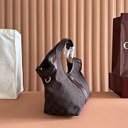 Gucci Giglio Small Tote Bag Dark Brown GG Canvas 860845 - 25x20x15cm - 6