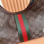 Gucci Giglio Small Tote Bag Dark Brown GG Canvas 860845 - 25x20x15cm - 4