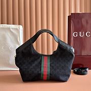 Gucci Giglio Small Tote Bag Black GG Canvas 860845 - 25x20x15cm - 5