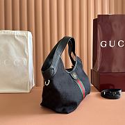 Gucci Giglio Small Tote Bag Black GG Canvas 860845 - 25x20x15cm - 4