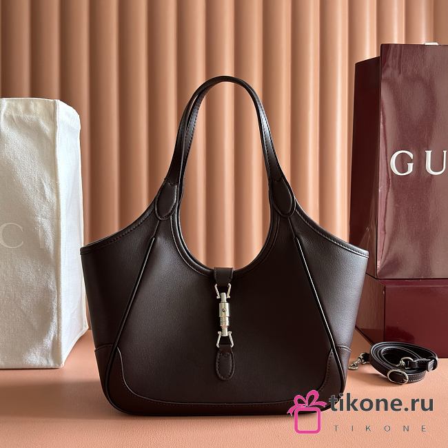 Gucci Mercato Small Tote Bag Dark Brown Leather 866646 - 26x23x11cm - 1