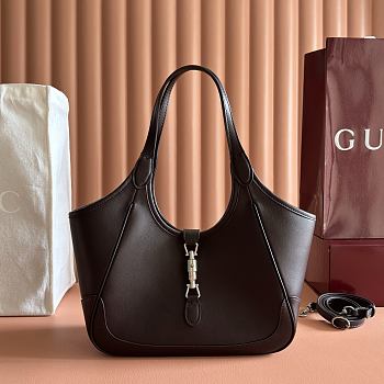 Gucci Mercato Small Tote Bag Dark Brown Leather 866646 - 26x23x11cm