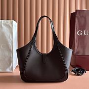 Gucci Mercato Small Tote Bag Dark Brown Leather 866646 - 26x23x11cm - 2