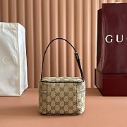 Gucci Tag Mini Bag Sand and Brown GG Canvas - 26x14.5x4.5cm - 3