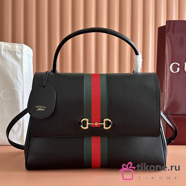 Gucci Paparazzo Large Top Handle Bag Black Leather 875019 - 37x29x13cm - 1